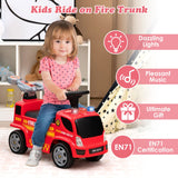 NNECW Kids Ride on Push Fire Engine Truck with Bubble Function for 18-36 Months