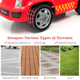 NNECW Kids Ride on Push Fire Engine Truck with Bubble Function for 18-36 Months