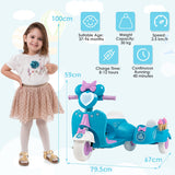 NNECW Kids Ride on Motorbike with Detachable Sidecar for 37-96 Months-Blue