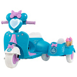 NNECW Kids Ride on Motorbike with Detachable Sidecar for 37-96 Months-Blue