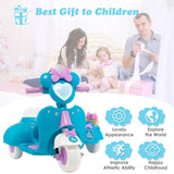 NNECW Kids Ride on Motorbike with Detachable Sidecar for 37-96 Months-Blue