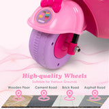 NNECW Kids Ride on Motorbike with Detachable Sidecar for 37-96 Months-Pink