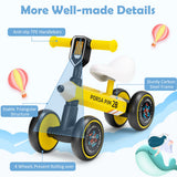 NNECW Baby Balance Bike with 4 Silent EVA Wheels for 10-24 Months Old