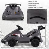 NNECW Kids Electric Go Kart with Remote Control for 3+ Years Old-Black