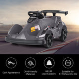 NNECW Kids Electric Go Kart with Remote Control for 3+ Years Old-Black