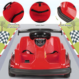 NNECW Kids Electric Go Kart with Remote Control for 3+ Years Old-Red