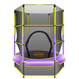 NNEDPE Kahuna Mini 4.5 ft Trampoline Yellow Purple