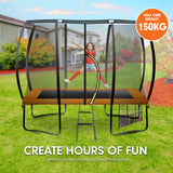 NNEDPE Kahuna Trampoline 6ft x 9ft Rectangular Outdoor Basketball Set