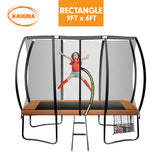 NNEDPE Kahuna Trampoline 6ft x 9ft Rectangular Outdoor Basketball Set