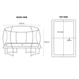 NNEDPE Kahuna Trampoline 8 ft x 11 ft Rectangular Outdoor - Orange