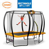 NNEDPE Kahuna Trampoline 8 ft x 11 ft Rectangular with Basketball Set