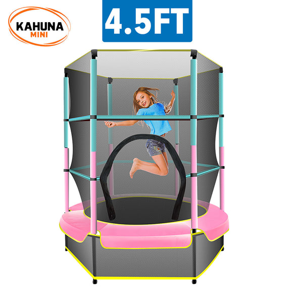 NNEDPE Kahuna Mini 4.5 ft Trampoline Green Pink