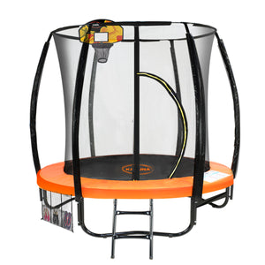 NNEDPE Kahuna Trampoline 6ft with Basketball set - Orange