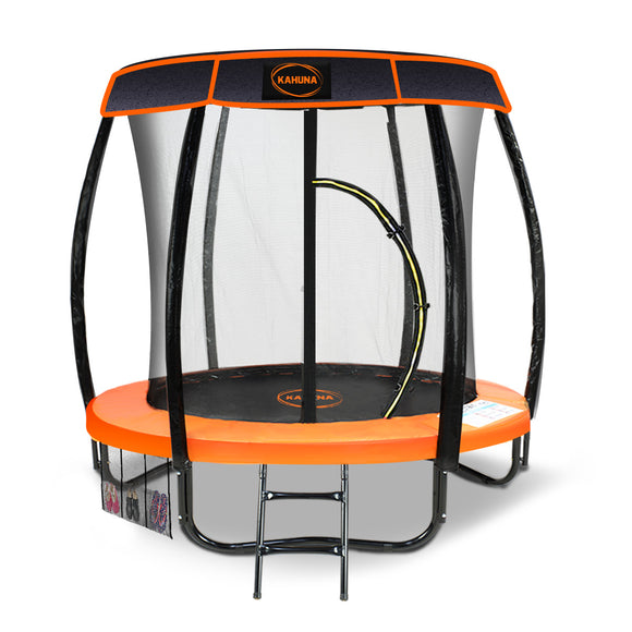 NNEDPE Kahuna Trampoline 6ft with Roof Cover - Orange