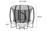 NNEDPE Kahuna Trampoline 6ft with  Roof - Rainbow