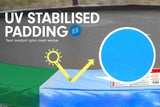 NNEDPE Kahuna 6 ft Trampoline with Rainbow Safety Pad