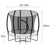 NNEDPE Kahuna Trampoline 6ft with Basketball Set - Rainbow