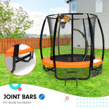 NNEDPE Kahuna Trampoline 6ft with Basketball set - Orange