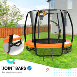 NNEDPE Kahuna Trampoline 8 ft with Basketball set - Orange
