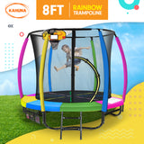 NNEDPE Kahuna Trampoline 8 ft with Basketball set - Rainbow