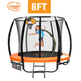 NNEDPE Kahuna Trampoline 8 ft with Basketball set - Orange