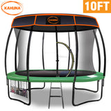 NNEDPE Kahuna Trampoline 10 ft with  Roof-Green