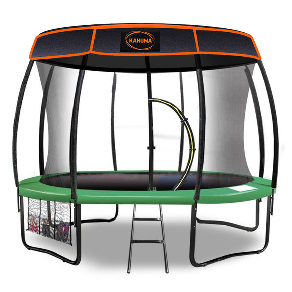 NNEDPE Kahuna Trampoline 8 ft with Roof - Green