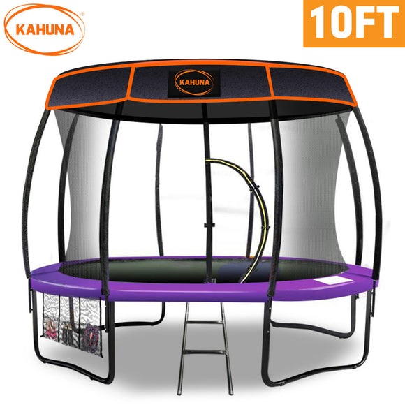 NNEDPE Kahuna Trampoline 10 ft with  Roof - Purple