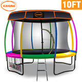NNEDPE Kahuna Trampoline 10 ft with  Roof - Rainbow