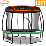 NNEDPE Kahuna Trampoline 12 ft with Roof-Green