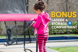 NNEDPE Kahuna Trampoline 12 ft with  Roof-Pink