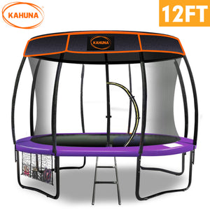 NNEDPE Kahuna Trampoline 12 ft with  Roof-Purple