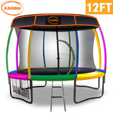 NNEDPE Kahuna Trampoline 12 ft with  Roof-Rainbow