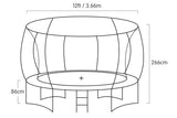 NNEDPE Kahuna Trampoline 12 ft with Roof-Green
