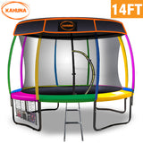 NNEDPE Kahuna Trampoline 14 ft with  Roof - Rainbow