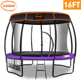 NNEDPE Trampoline 16 ft Kahuna with Roof - Orange Blue