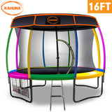 NNEDPE Trampoline 16 ft Kahuna with  Roof -Rainbow