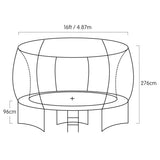 NNEDPE Trampoline 16 ft Kahuna with  Roof - Orange