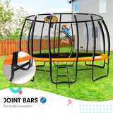 NNEDPE Kahuna Trampoline 16 ft with Basketball set - Orange