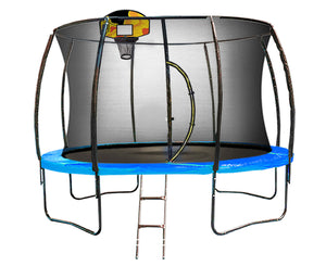 NNEDPE Kahuna Pro 14ft Trampoline with Mat, Reversible Pad, Basketball Set