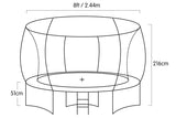 NNEDPE Kahuna Rainbow 8ft Trampoline