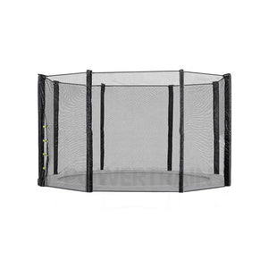 NNEDPE 14ft Replacement Round Outdoor Trampoline Safety Net Enclosure 8 pole