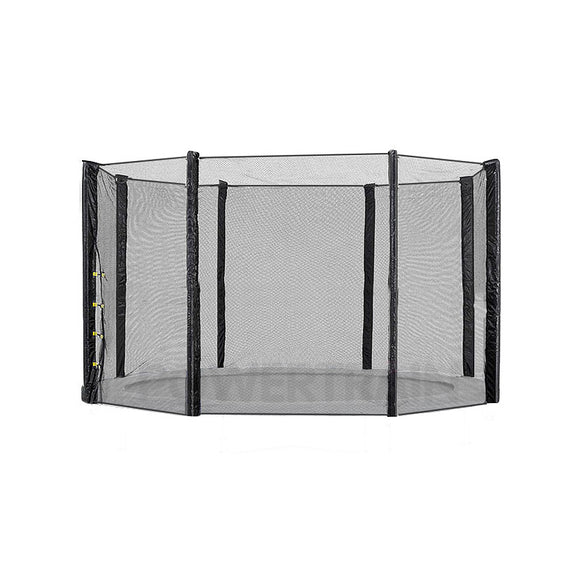 NNEDPE 10ft Replacement Round Outdoor Trampoline Safety Net Enclosure 8 pole
