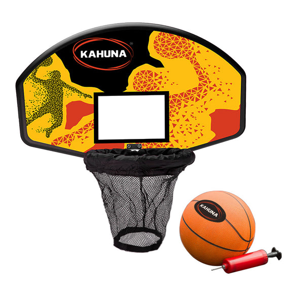 NNEDPE Kahuna Trampoline Basketball Ring Set with Mini Ball and Pump