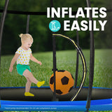 NNEDPE Trampoline Inflatable Football Play Ball Kids Soft Soccer- Orange