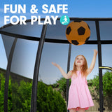 NNEDPE Trampoline Inflatable Football Play Ball Kids Soft Soccer- Orange