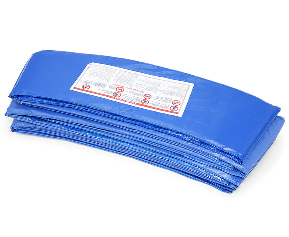 NNEDPE 8ft Trampoline Replacement Safety Pad and Net Round  6 Poles Blue