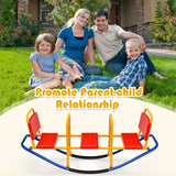 NNECW Kids Metal Rocking Seesaw with Handlebars for Indoor & Outdoor Play