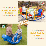 NNECW Kids Metal Rocking Seesaw with Handlebars for Indoor & Outdoor Play