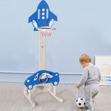 NNECW Adjustable 3-in-1 Basketball Hoop Stand with Adjustable Heigh for Kids